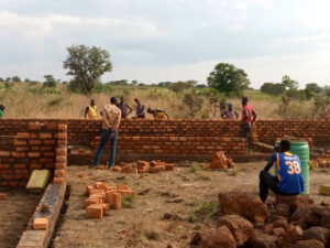 Initial construction of the school